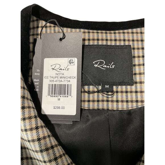 Rails 'Nota' Tan Polyester Jacket Size M NWT - Picture 4 of 6